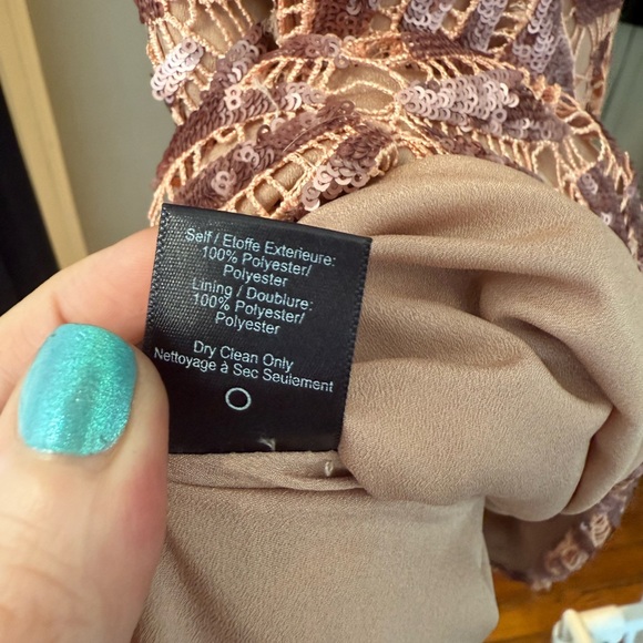 Dress The Population Pink Lace Dress sz small EUC - Picture 9 of 11